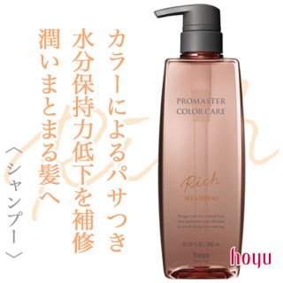 ★ホーユー★プロマスターカラーケアシャンプー＆トリートメントリッチ hoyu ﾎｰﾕｰ ﾌﾟﾛﾏｽﾀｰ ｶﾗｰｹｱ ﾘｯﾁ ｼｬﾝﾌﾟｰ 600ml ﾄﾘｰﾄﾒﾝﾄ 600g ｾｯﾄ