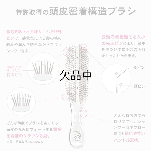 画像3: エスハートエス スカルプブラシ クロム【送 料無料】-- (3)