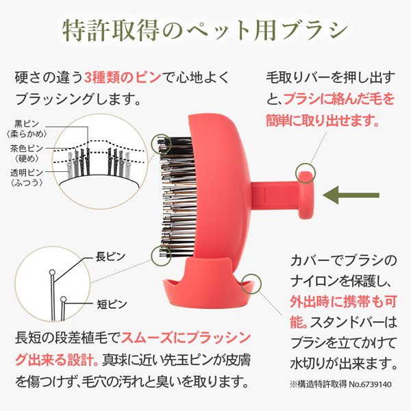 画像5: エスハートエス ペット用ブラシ パルムアニモ グリーン【送 料無料】-- (5)