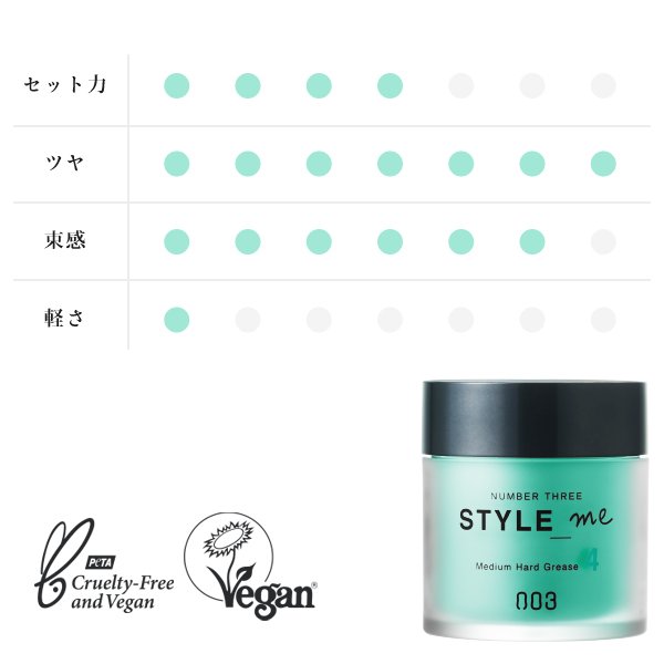 画像2: ナンバースリー スタイルミー ミディアム ハード グリース 50g-- (2)