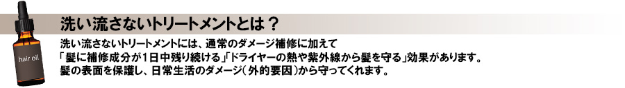 洗い流さないトリートメントとは