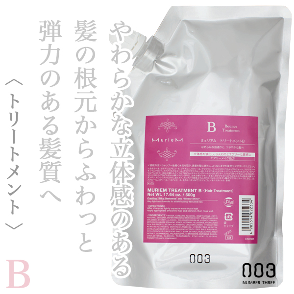 ナンバースリー ミュリアム トリートメントB 500g