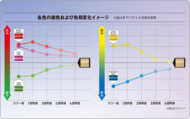 シュワルツコフ ボンドカラージェル 色相変化